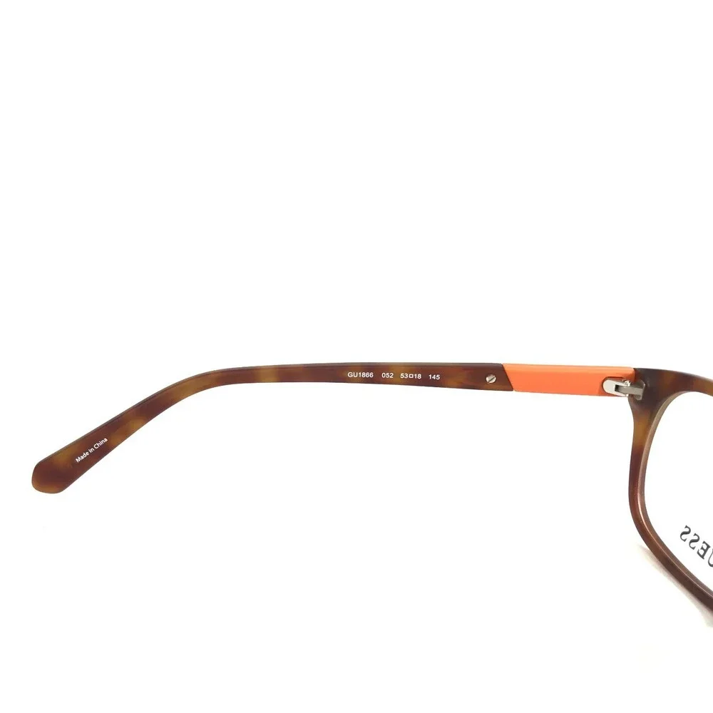 Guess Eyeglasses Frames GU1866 052 Brown Tortoise Orange Square 53-18-145